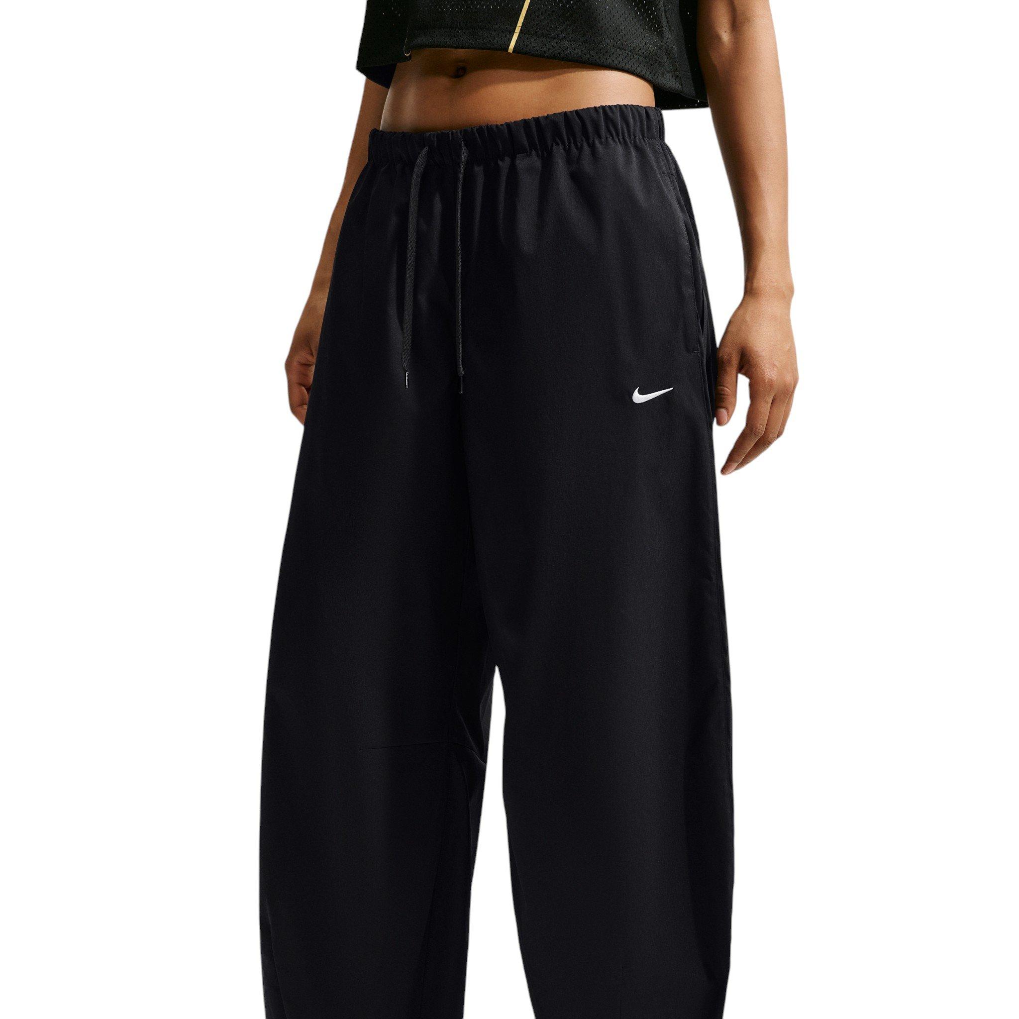 Nike Women's Sportswear Loose Mid-Rise Barrel Pants - Black - BLACK